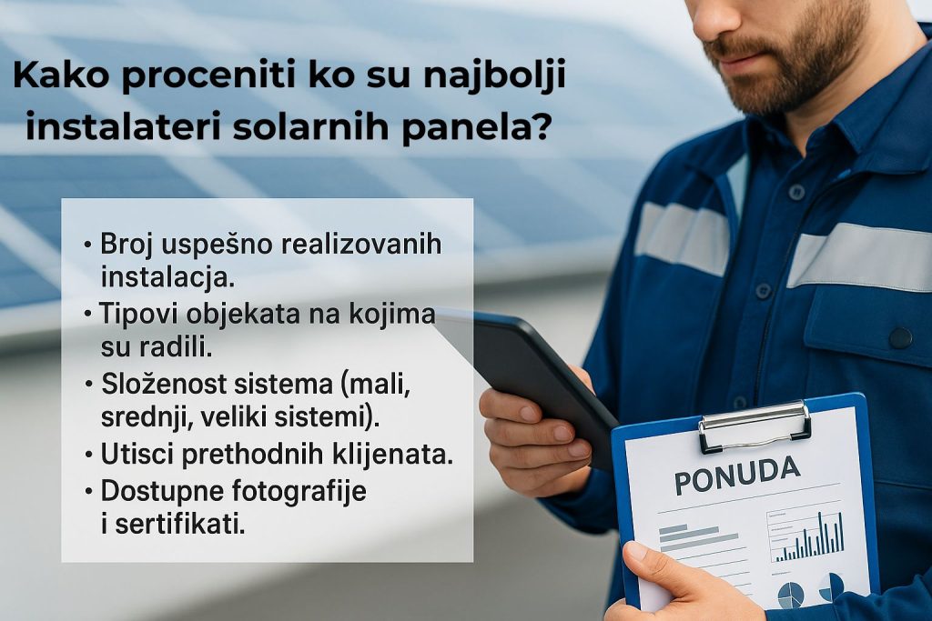 Slika čoveka koji na tabletu vrši pretragu i pokušava da nađe ko je najbolji instalater solarnih panela