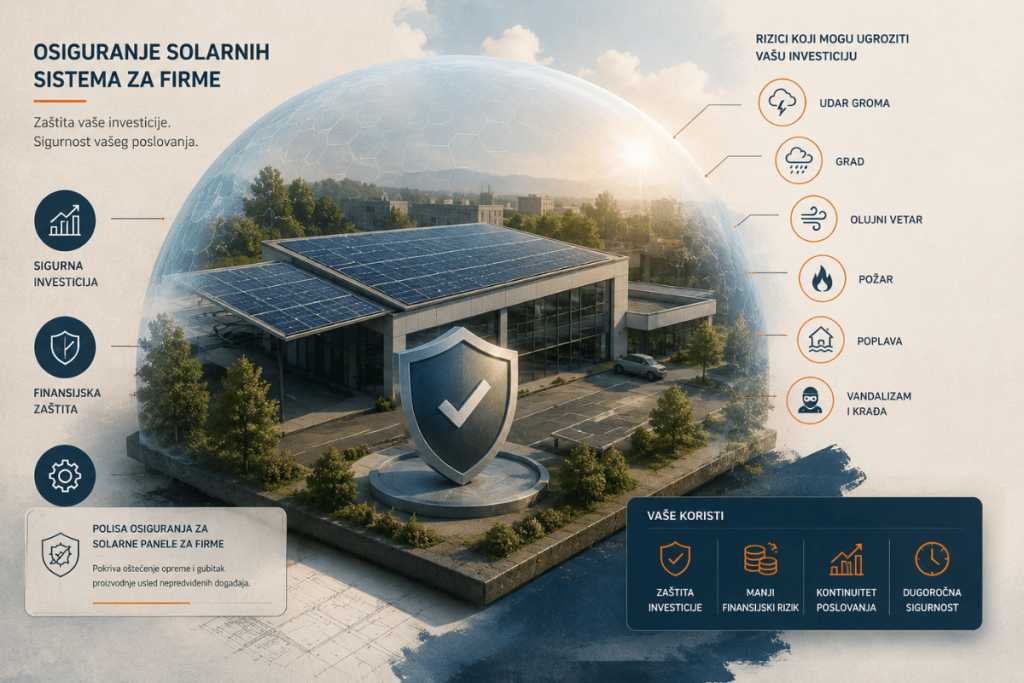 Osiguranje solarnih sistema za firme štiti poslovnu investiciju od različitih rizika