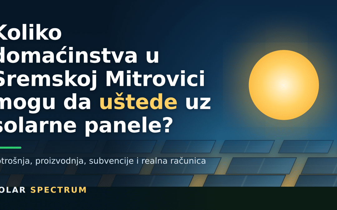 Grafički prikaz solarnih panela na kućama u Sremskoj Mitrovici