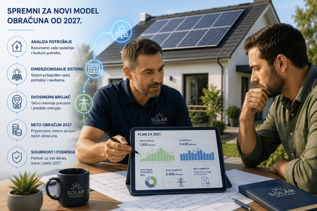 Planiranje solarne elektrane i potrošnje domaćinstva za novi model obračuna od 2027. godine