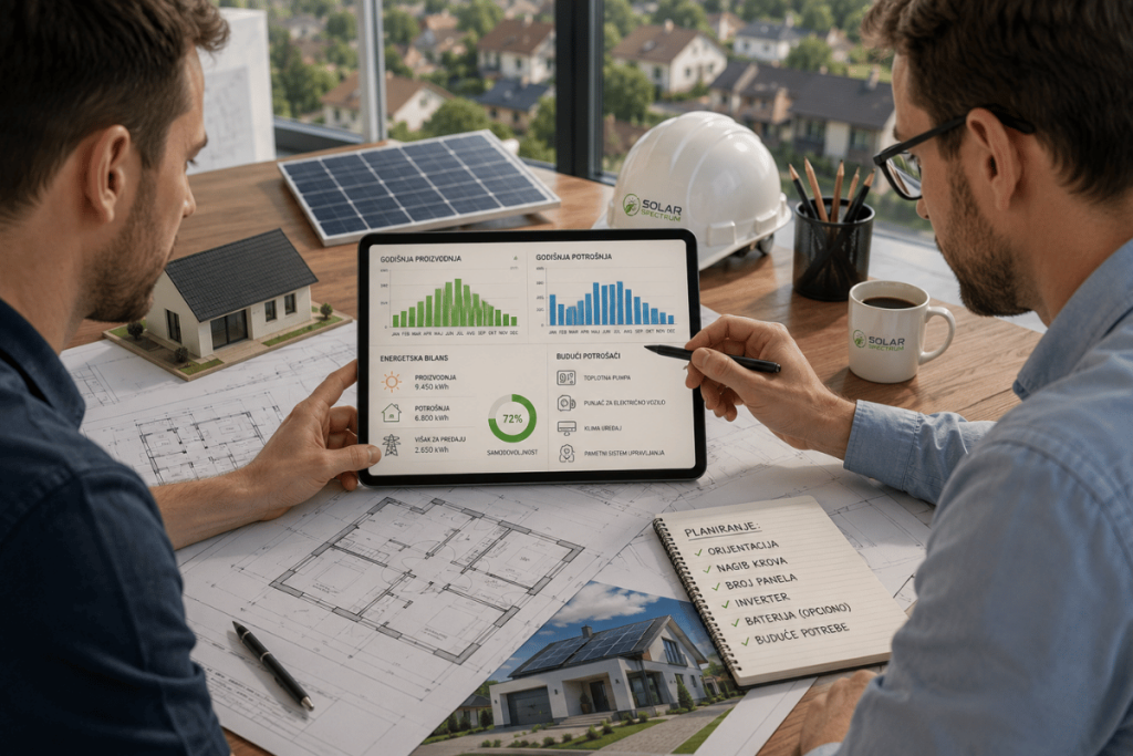Planiranje solarne elektrane prema potrošnji energije i budućim potrebama domaćinstva